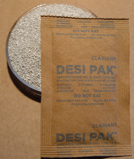 500 g indicating brown silica gel - bulk - heat-sealed HDPE bags