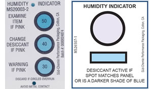 Humidity Indicator Cards  3 Spot, 30%-50% RH — Hydrosorbent Desiccant  Dehumidifiers