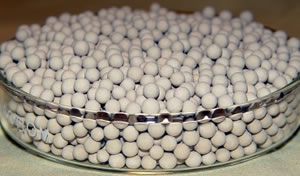 Molecular sieve bead sized